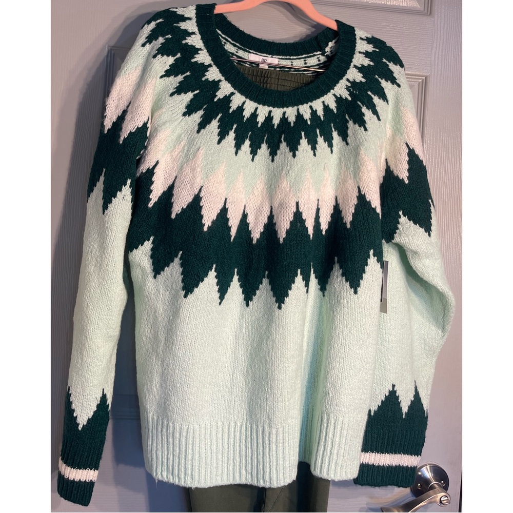 Nordstrom BP Green Placid Fairisle Sweater NWT SZ 2X - Picture 3 of 11